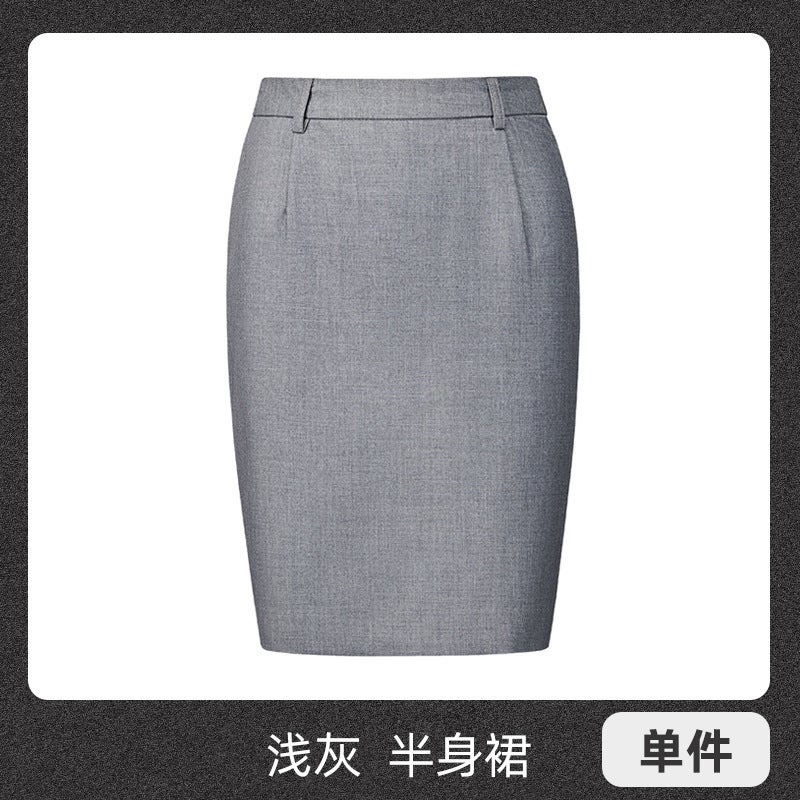 Women's Professional Skirt for Spring and Summer and Autumn with Loose Waist Black Workwear Work Western Skirt Slimming Hip Skirt - Image 1