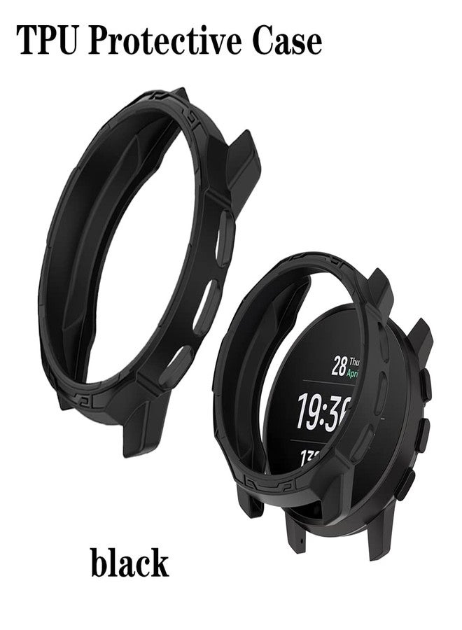 Huadu واقي شاشة ساعة HUADU متوافق مع Suunto 9 Peak/ليس 9 Baro، فيلم زجاج مقسى مضاد للخدش عالي الدقة تغطية كاملة وحافظة TPU ناعمة - Image 4