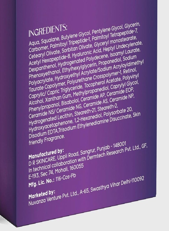 Numour Beginner Friendly Retinol Serum | Irritation Free | 0.3% encapsulated Retinol+4 Peptides+5 Ceramides | For Fine Lines & Wrinkles | Dermat Tested, Safe for Sensitive Skin |Face serum for Men & Women | The Midnight Edit Dual Anti-Aging Serum 20ml - Image 5