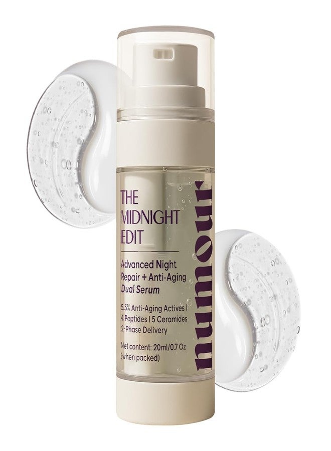 Numour Beginner Friendly Retinol Serum | Irritation Free | 0.3% encapsulated Retinol+4 Peptides+5 Ceramides | For Fine Lines & Wrinkles | Dermat Tested, Safe for Sensitive Skin |Face serum for Men & Women | The Midnight Edit Dual Anti-Aging Serum 20ml - Image 1