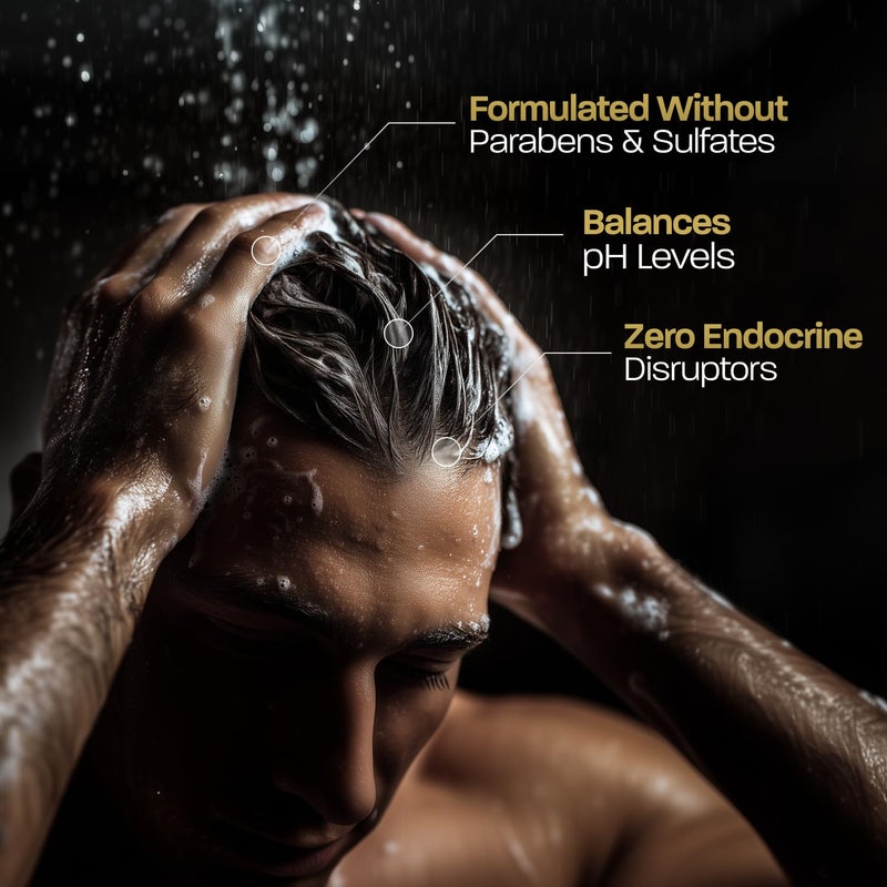 Based Bodyworks BASED Shampoo with Aloe Vera, Peppermint Oil, & Coconut Oil, Cleansing Shampoo for Men, No Sulfates, Parabens or Synthetic Fragrance, Quality Men's Hair Care, 12 fl oz Bottle (Pack of 1) - Image 3