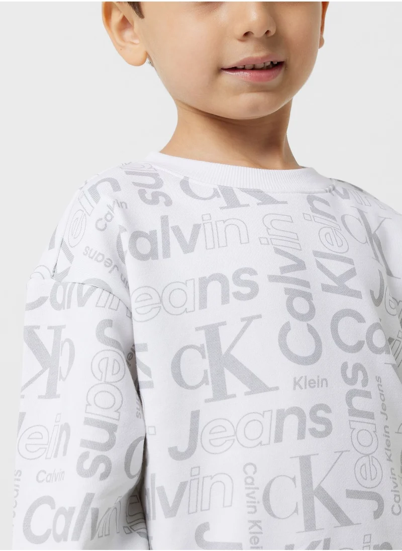 Calvin Klein Jeans Youth All Over Print Sweatshirt