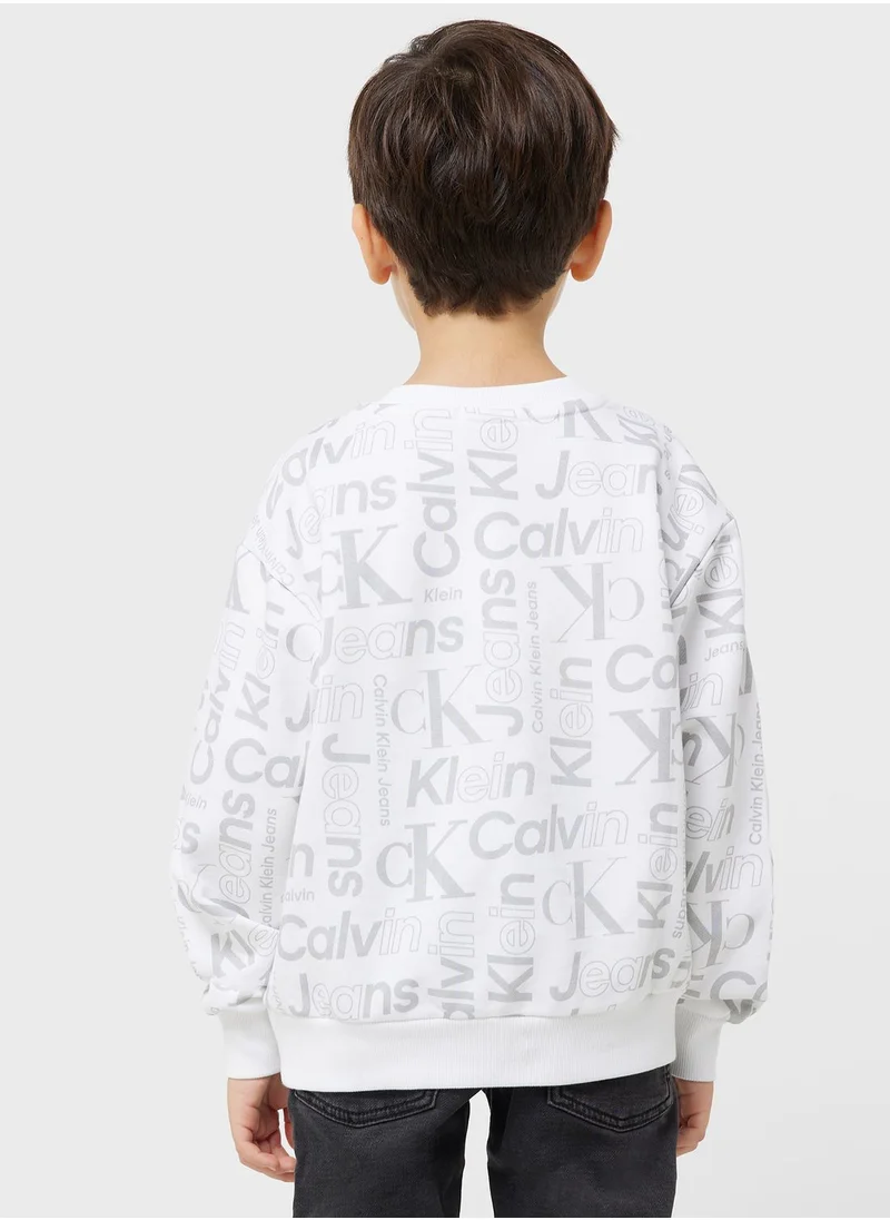 Calvin Klein Jeans Youth All Over Print Sweatshirt