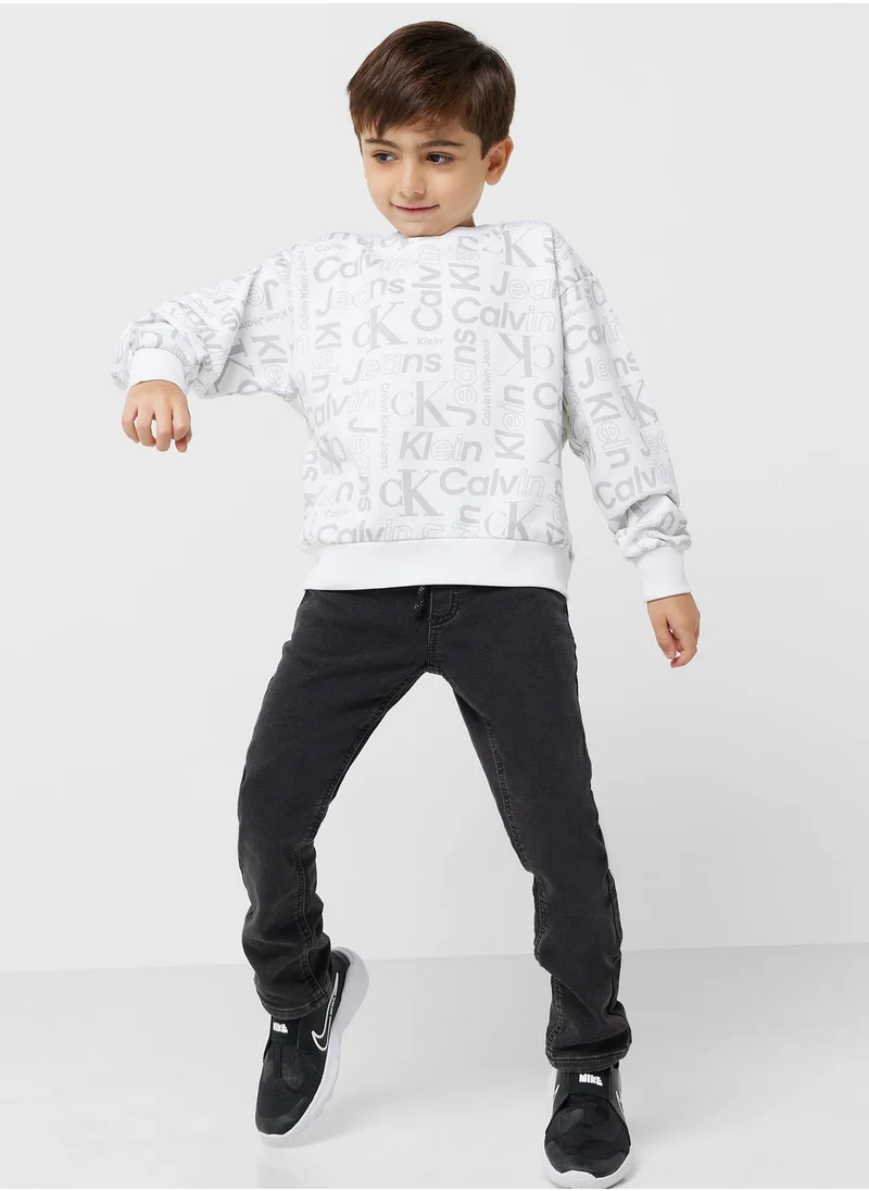 Calvin Klein Jeans Youth All Over Print Sweatshirt