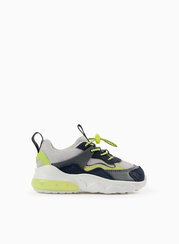 Zippy Long Sleeve Cotton T-shirt for Baby Boys 'Racing Cars', Grey