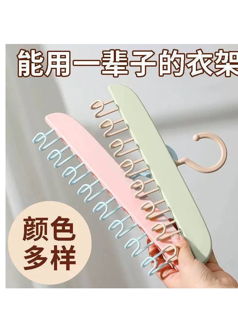 Anti-slip Hanger, 8 Hooks, Space Saving Hangers, 360 Degree Rotating Multifunctional Rack, Closet Organizer for Underwear  - Image 2