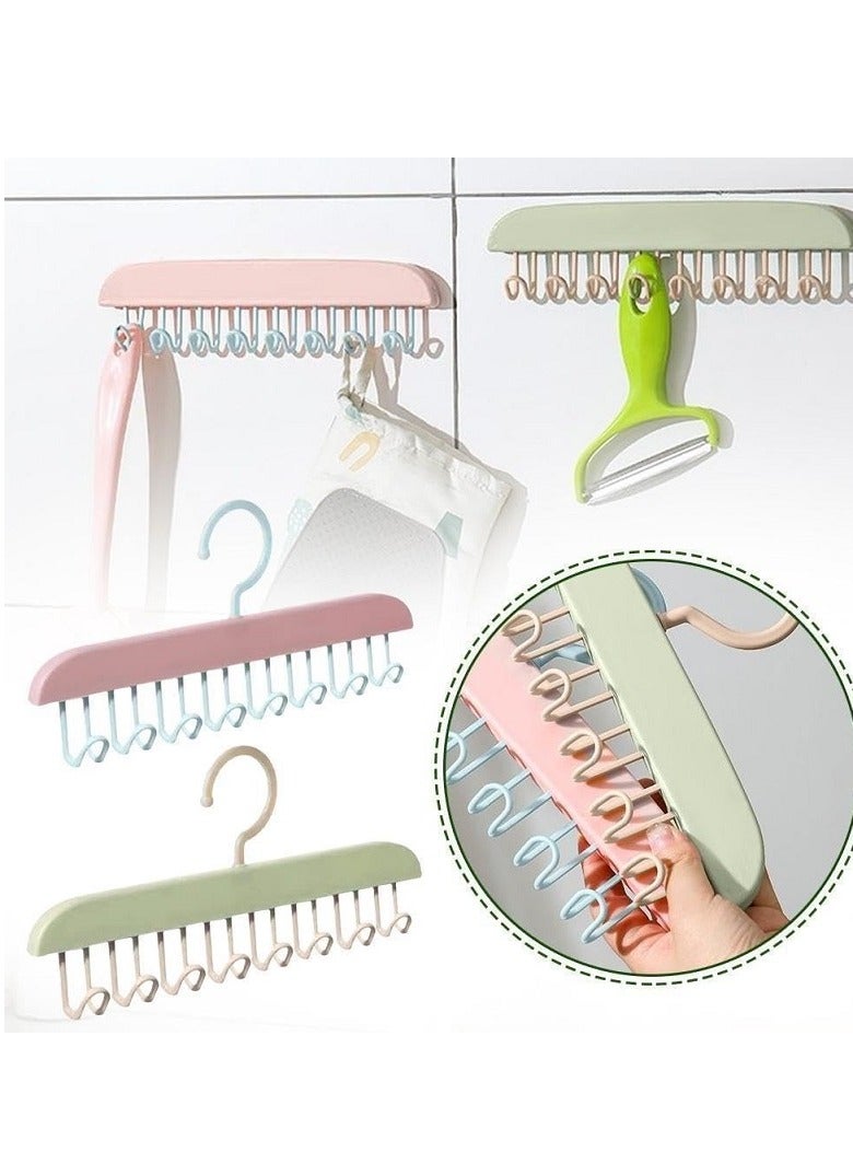 Anti-slip Hanger, 8 Hooks, Space Saving Hangers, 360 Degree Rotating Multifunctional Rack, Closet Organizer for Underwear  - Image 3