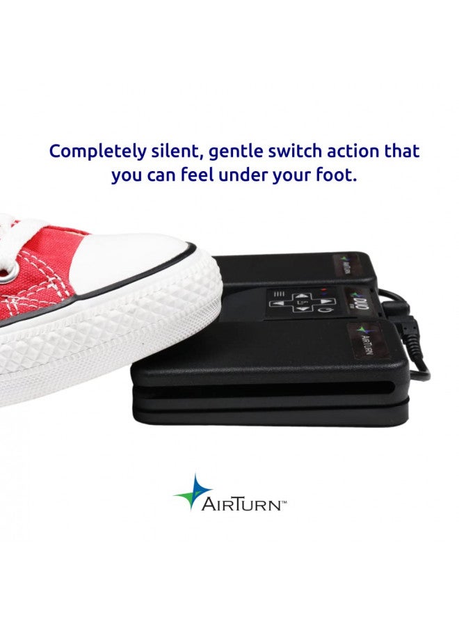 AirTurn AirTurn DUO500 Silent Bluetooth Pedal Page Turner Teleprompt Live Stream App Controller - Image 4