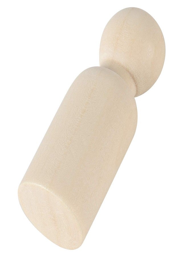 ZEONHAK 120 Pack Unfinished Wooden Peg Dolls, 2.6 Inch Wooden Figures, Wood Peg Doll Bodies for DIY Arts Crafts Wedding Party Home Decoration - Image 3