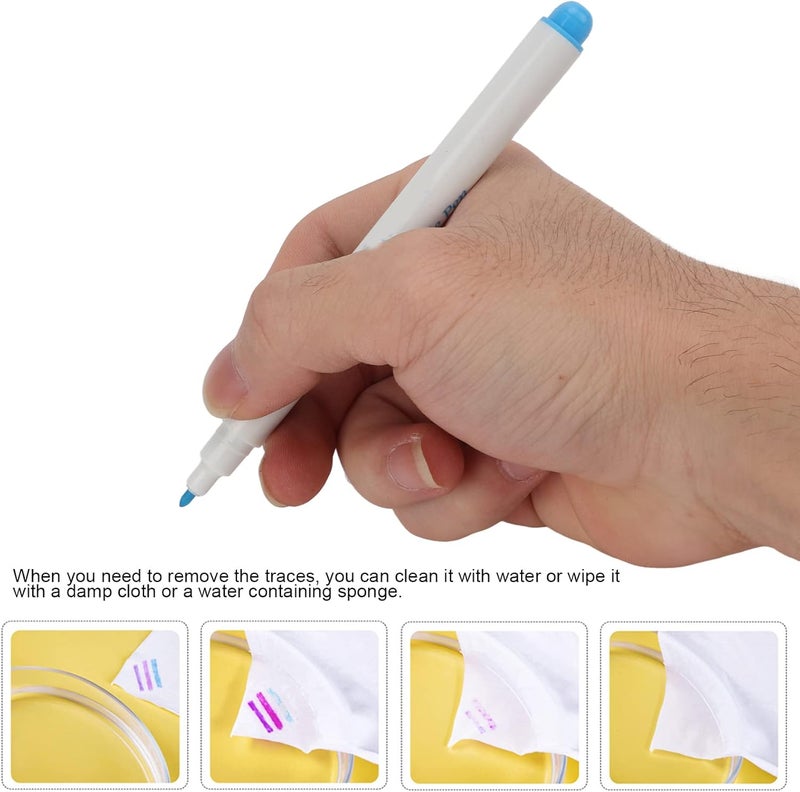 klarako Water Soluble Pen, Washable Embroidery Marker Environmentally Friendly Water Based Ink for Sewing blue water soluble pen - Image 5