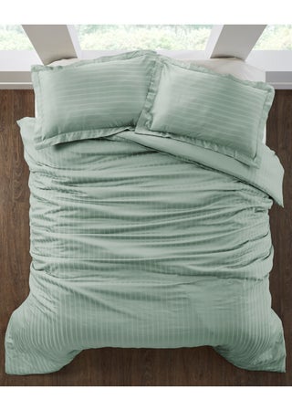 3-Piece Hotel Style Duvet Cover Cotton blend 500 Thread Count Hotel Satin Striped King Size (Without Insert) ,Sage - pzsku/Z06F58CF86FEFC17163A8Z/45/_/1690296931/60d9e1ed-90a8-4dae-99c5-587285329e8e