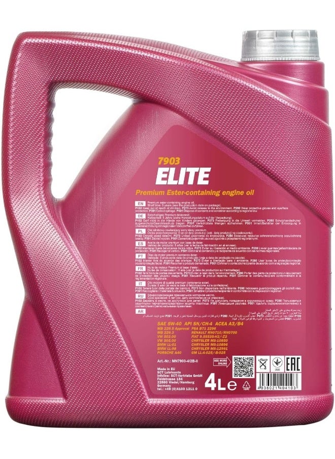 MANNOL Mannol Elite 5W-40 Oil 4 Litre  - Image 2