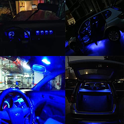 BlyilyB 20-Pack BA9 BA9S 53 57 1895 64111 Blue LED Car Light Bulb for License Plate Side Door Courtesy Interior Dome Map Lights - Image 5