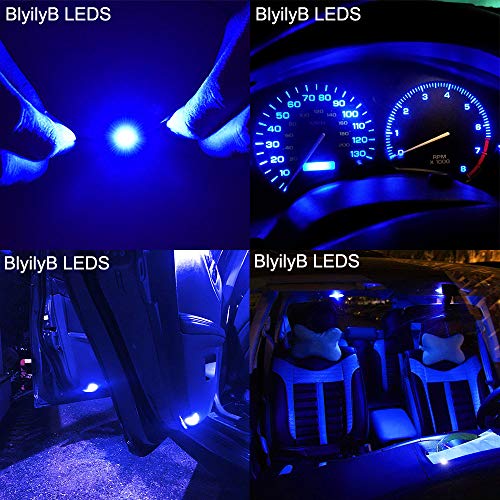 BlyilyB 20-Pack BA9 BA9S 53 57 1895 64111 Blue LED Car Light Bulb for License Plate Side Door Courtesy Interior Dome Map Lights - Image 3