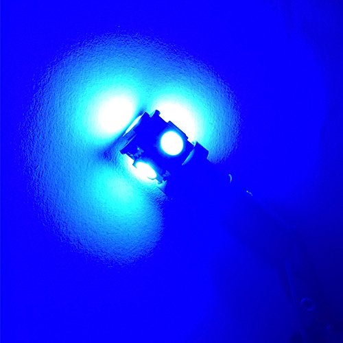 BlyilyB 20-Pack BA9 BA9S 53 57 1895 64111 Blue LED Car Light Bulb for License Plate Side Door Courtesy Interior Dome Map Lights - Image 2