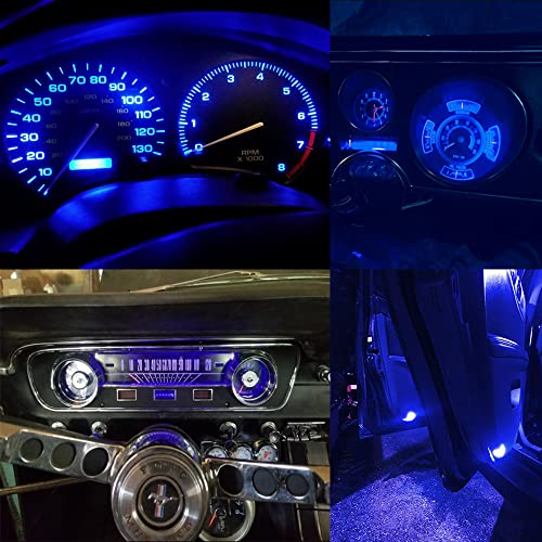 BlyilyB 20-Pack BA9 BA9S 53 57 1895 64111 Blue LED Car Light Bulb for License Plate Side Door Courtesy Interior Dome Map Lights - Image 4