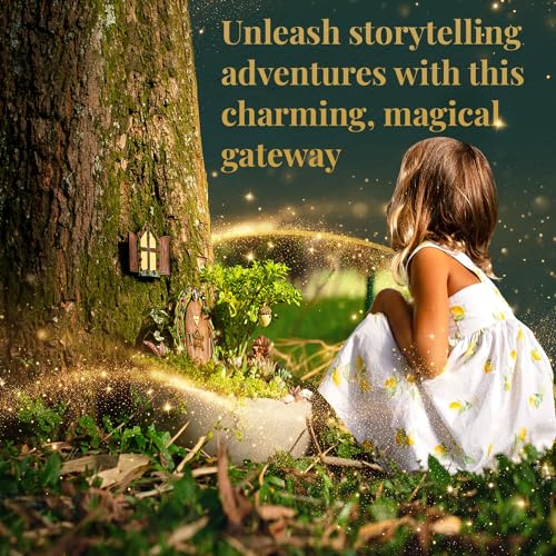 Tree Poetry Opening Fairy Door and Window with Light, Fairy Doors for Trees Outdoor, Fairy Door, Fairy House Kit, Fairy Garden Decor, Fairy Doors, Fairy Garden Decor, Fairy Garden Decorations, Garden Fairy - Image 5