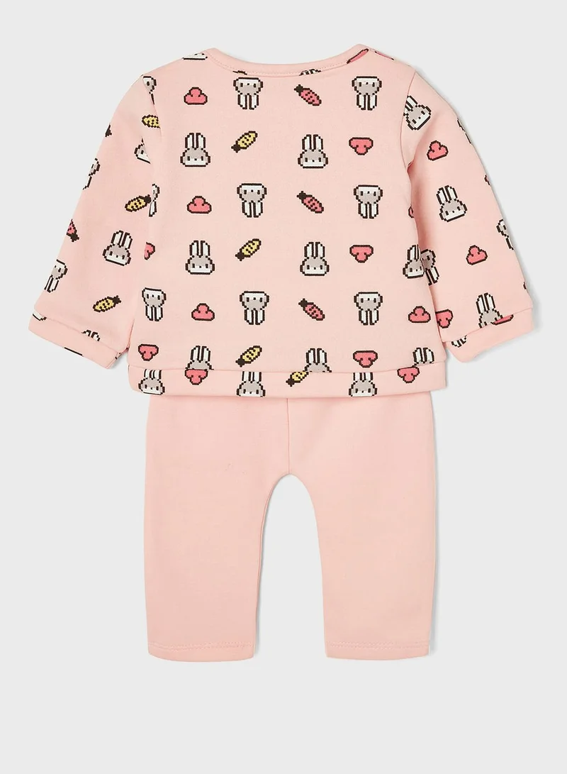 Zippy Infant Rabbit Print Tracksuit