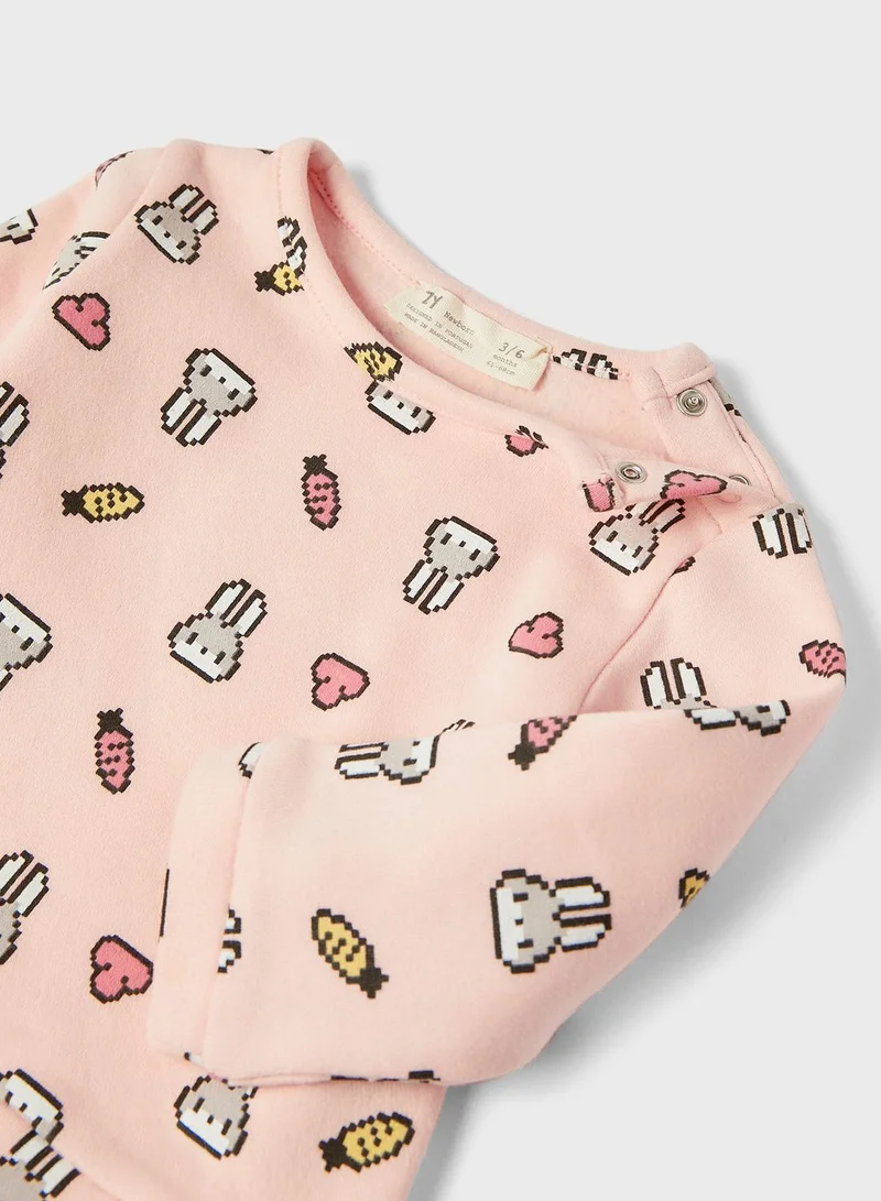 Zippy Infant Rabbit Print Tracksuit