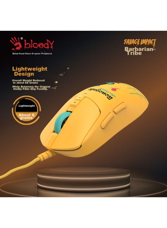A4TECH A4tech Es72 Ultra Wired Gaming Mouse, Wild Tribe Jade Kylin Lightweight Fps Pubg Cs Computer Peripheral E-sports Mouse, Reverse Explorer  - Image 5