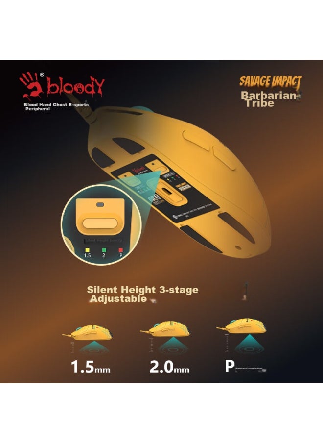 A4tech Es72 Ultra Wired Gaming Mouse, Wild Tribe Jade Kylin Lightweight Fps Pubg Cs Computer Peripheral E-sports Mouse, Reverse Explorer