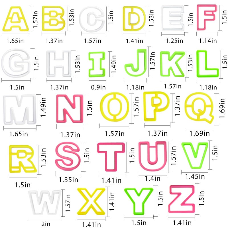 Worldity 41 PCS Plastic Mini Cookie Cutter  Mini Alphabet and Number Cookie Cutters  Food Grade Safe Biscuit Cutter Shapes for Baking  Decorating Cake  Fruit and Holiday Cookie - Image 2