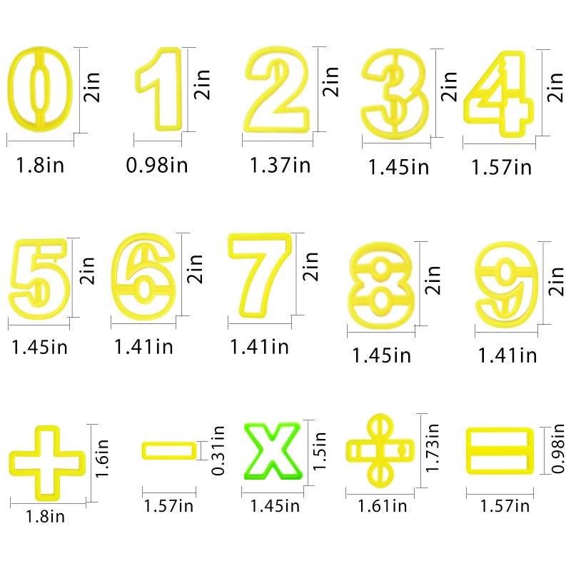 Worldity 41 PCS Plastic Mini Cookie Cutter  Mini Alphabet and Number Cookie Cutters  Food Grade Safe Biscuit Cutter Shapes for Baking  Decorating Cake  Fruit and Holiday Cookie - Image 3
