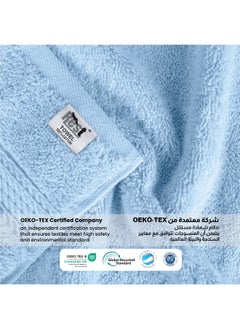 Rest Bath Towel Set Of 6 Sky Blue Cotton Towel 70X140Cm , 47X55 Inch Luxury Hotel Towel Set Absorbent Durable Lightweight Washable Quick Dry Spa Quality Beach Family Bath Towel.  - Image 4