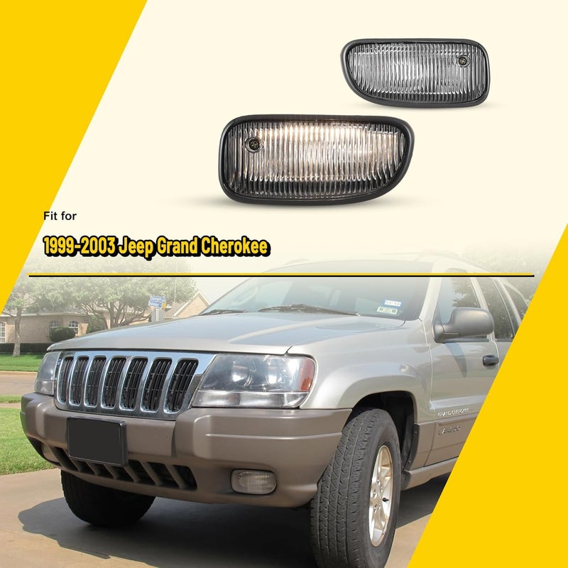 AUTOFREE Fog Lights for 1999-2003 JEEP Grand Cherokee with H12 12V53W Bulbs - Clear Lens - Image 5