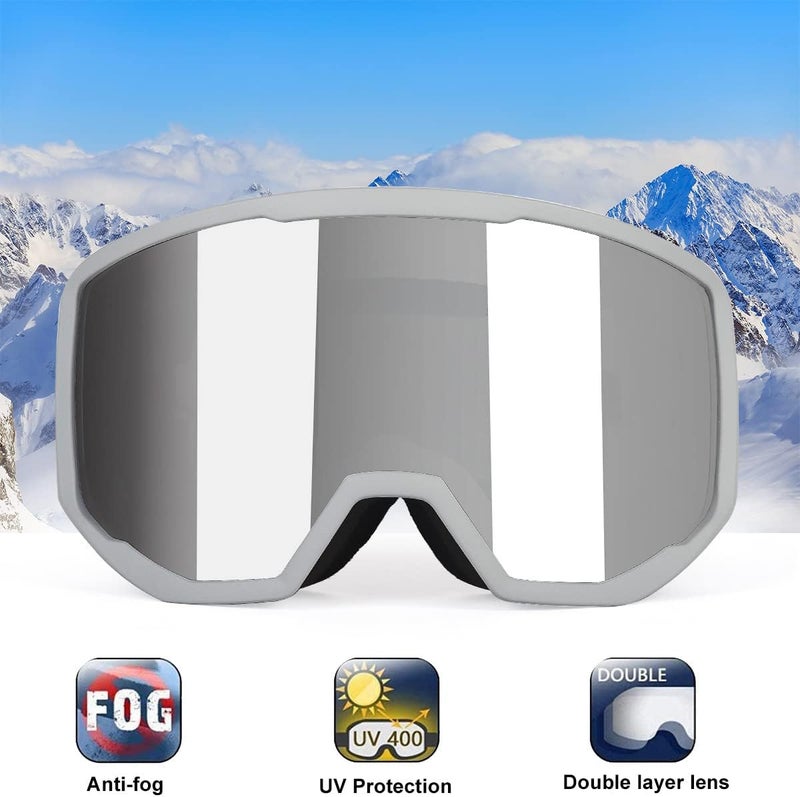 EXP VISION Ski/Snowboard Goggles for Men Women, OTG Snow Goggles Anti Fog UV Protection - Image 2
