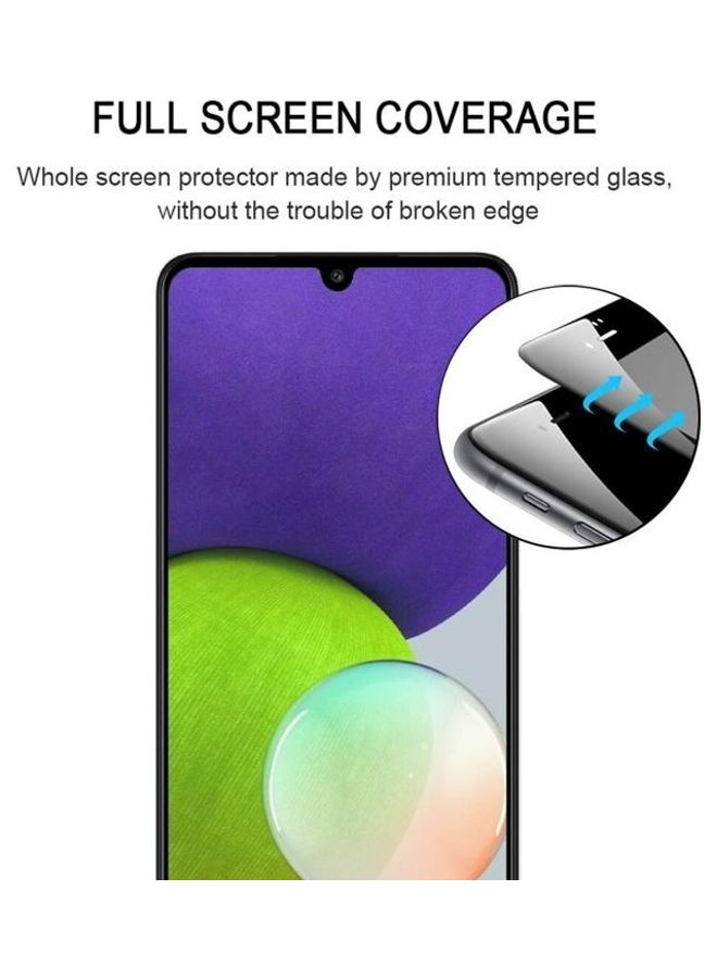 بي جي إم لاصقة حماية للشاشة من الزجاج المقوى بتغطية كاملة مع لاصق مثالية لهاتف سامسونج جالاكسي A22 4G شفاف - Image 3