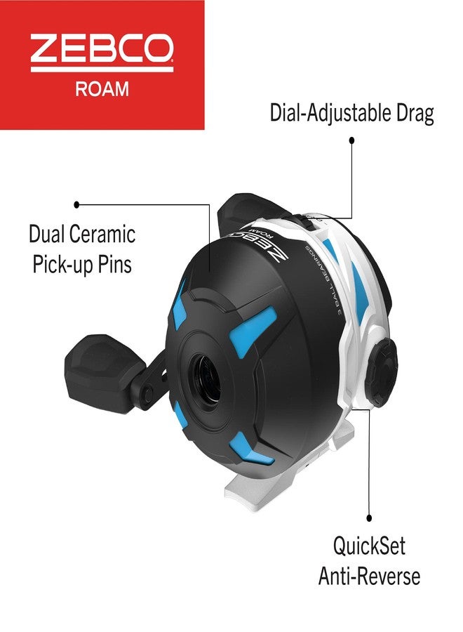 Zebco ROAM Blue SPINCAST Reel 10# - Image 4