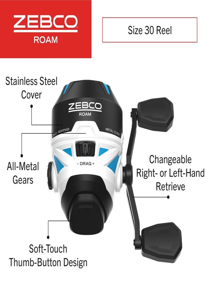 Zebco ROAM Blue SPINCAST Reel 10# - Image 2