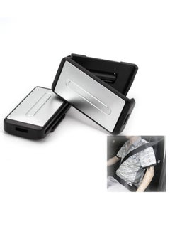 SYOSI Car Seat Belt Adjuster, Seatbelt Clips, Auto Car Seat Belt Stopper Clamp, Smart Adjust Seat Belts to Relax Shoulder Neck Tension While Driving (Silver)  - Image 1