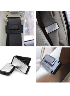 SYOSI Car Seat Belt Adjuster, Seatbelt Clips, Auto Car Seat Belt Stopper Clamp, Smart Adjust Seat Belts to Relax Shoulder Neck Tension While Driving (Silver)  - Image 2