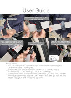 SYOSI Car Seat Belt Adjuster, Seatbelt Clips, Auto Car Seat Belt Stopper Clamp, Smart Adjust Seat Belts to Relax Shoulder Neck Tension While Driving (Silver)  - Image 4