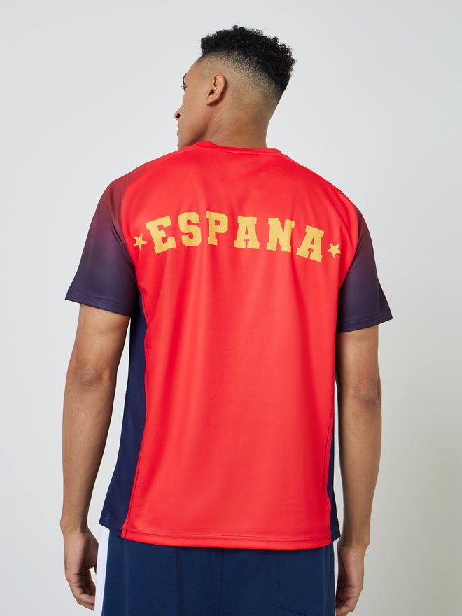 Styli Active Men Spain Short Sleeve Jersey FIFA Football T-Shirt - Image 5