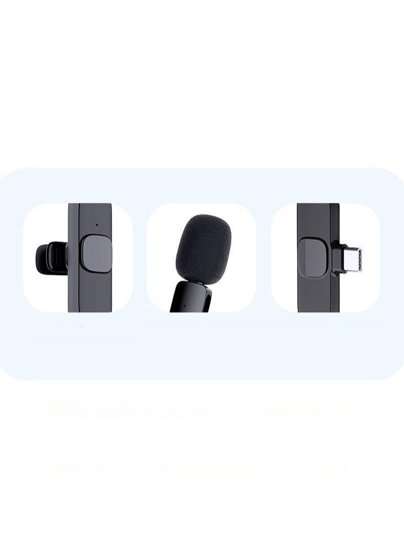 Generic 2 pieces mini microphone multifunction, mini wireless microphone for video, wireless microphone for iPhone Android, clip-on microphone, Bluetooth mobile phone microphone, wireless clip-on microphone for YouTube Vlog  - Image 2