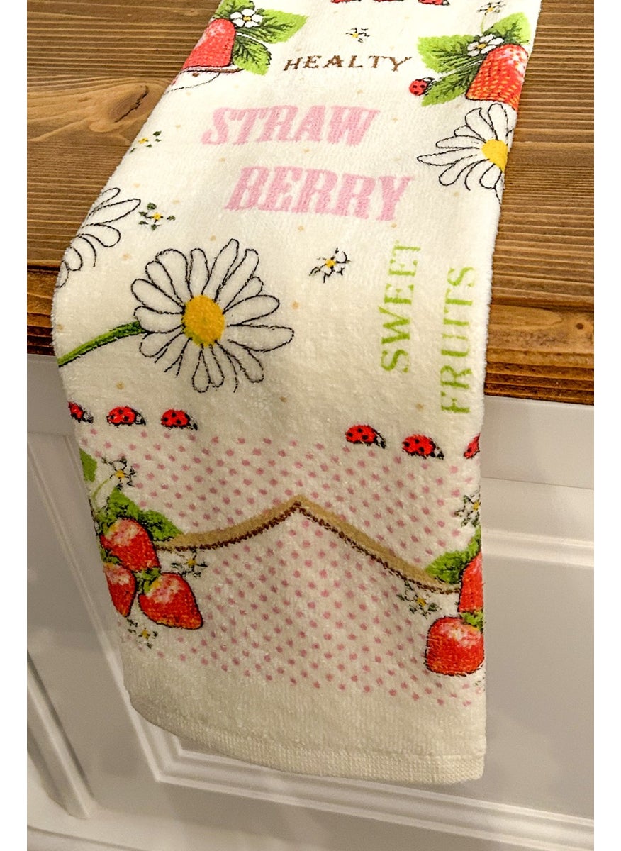 Cnr Garden 5-Piece Cotton Printed Towel Set 30X50 cm 100% Cotton Hand Face Kitchen Towel Soft Patterned Water Absorbent Set  - Image 2