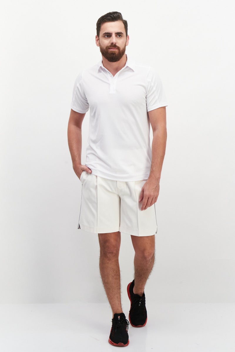 adidas Originals Men Sportswear Fit Training Tie-Break Shorts, Cream  - Image 4