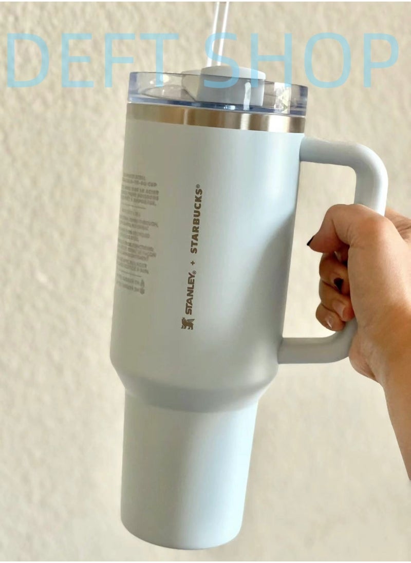 Stanley - Stanley X Starbucks 40 oz. Quencher H2.0 FlowState Tumbler –Spring Blue - Image 1