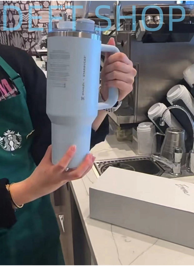 Stanley - Stanley X Starbucks 40 oz. Quencher H2.0 FlowState Tumbler –Spring Blue - Image 1