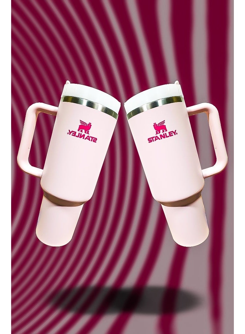 Stanley 40oz Tumbler Limited Edition Stainless Steel Travel Mug with Straw BPA Free Eco Friendly and Dishwasher Safe Built with Leakproof FlowState Lid and Double Wall Insulation to Keep Drinks Hot for 16 Hours and Cold for 24 Hours Slim Base Designed to Fit Car Cup Holders with Sturdy Ergonomic Handle for Easy Use on the Go - Image 3