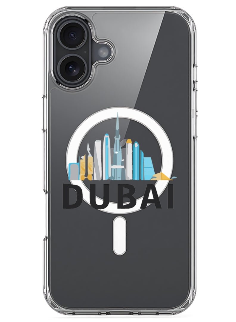 Theodor iPhone 16 Plus Magsafe Magnetic Case for iPhone Compatible with Wireless Charging, Shockproof Phone Bumper Cover - Dubai Black - Image 1