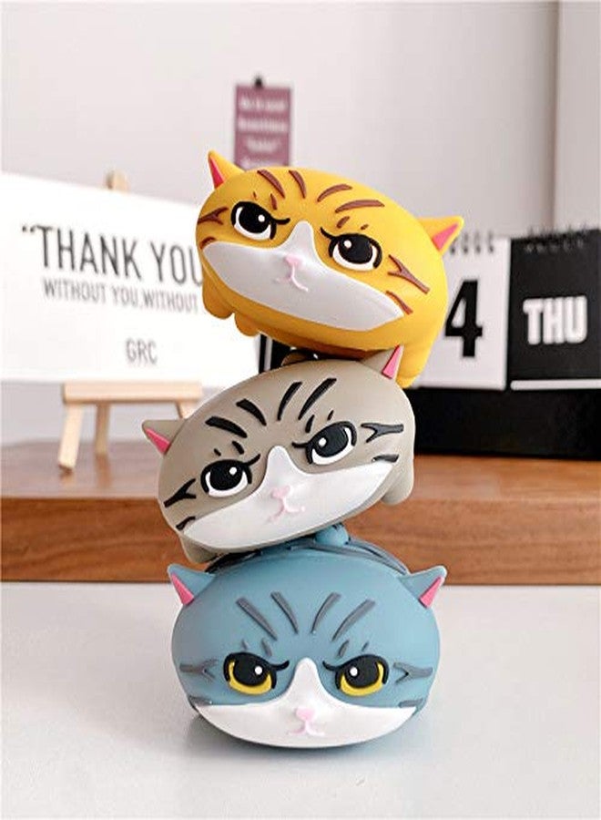 LEWOTE Silicone Case Compatible for Apple Airpods with Funny Cute Cover [Cute Pet Design](Cat Grey) - Image 4