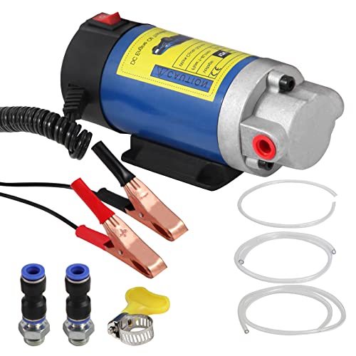 Vevitts Engine Oil Pump, Portable Electric Self-Priming Motor Oil Pump for Car Motorcycle and Boat Engine Oil Transfer Change Pump 12V 100W - Image 1