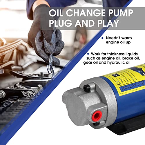 Vevitts Engine Oil Pump, Portable Electric Self-Priming Motor Oil Pump for Car Motorcycle and Boat Engine Oil Transfer Change Pump 12V 100W - Image 4