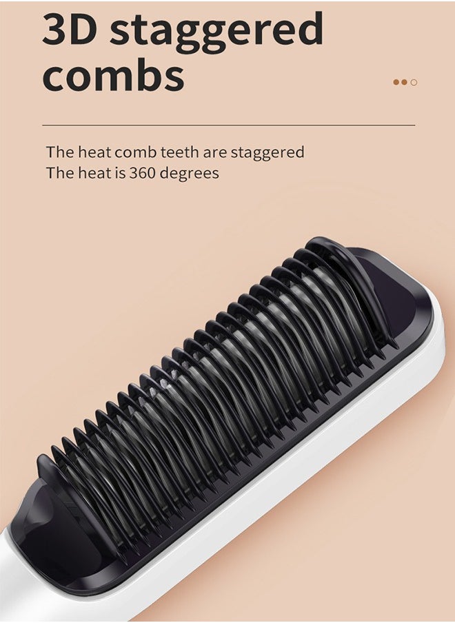 Hair Straightener Brush, Built-in Comb Negative Lon Brush with LCD Display Screen, with Anti-Scald Feature, Free Temperature Regulation & Auto-Off Function for Professional Hair Salon at Home - pzsku/Z06F603D2F47223D65CC5Z/45/_/1708654455/26245b7d-39dc-4bf7-859f-80e93803c77d