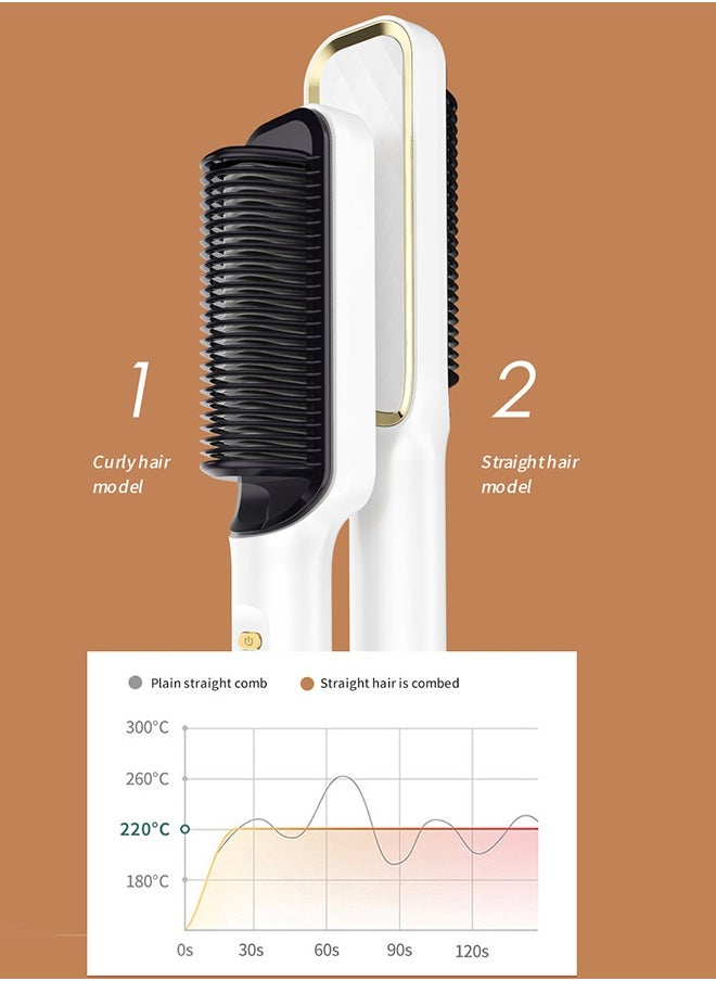 Hair Straightener Brush, Built-in Comb Negative Lon Brush with LCD Display Screen, with Anti-Scald Feature, Free Temperature Regulation & Auto-Off Function for Professional Hair Salon at Home - pzsku/Z06F603D2F47223D65CC5Z/45/_/1735887731/3db51922-9b92-4eaf-95e9-b337ef908c93