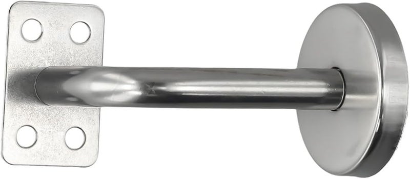 Stainless Steel Handrail Bracket Wall Mount 60mm x 80mm Silver Stair Bannister Balustrade Support - Image 5